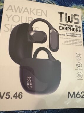 TWS Wireless On-Ear Headphones - Black